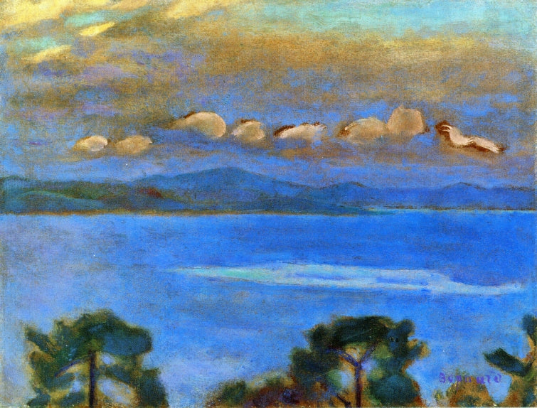 Reproduction du tableau « Paysage de nuit, le Golfe de Saint-Tropez - Pierre Bonnard » par Alpha Reproduction en peinture à l’huile