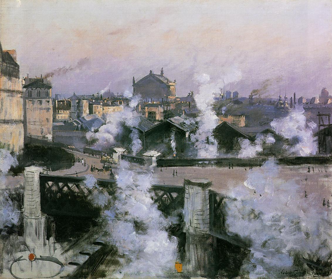 Vue de la gare Saint-Lazare, Paris - Norbert Gœneutte