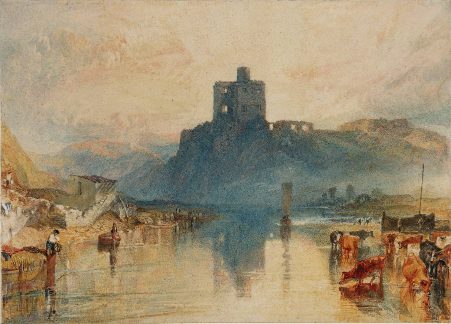 Reproduction du tableau « Norham Castle, on the River Tweed - J. M. W. Turner » par Alpha Reproduction en peinture à l’huile