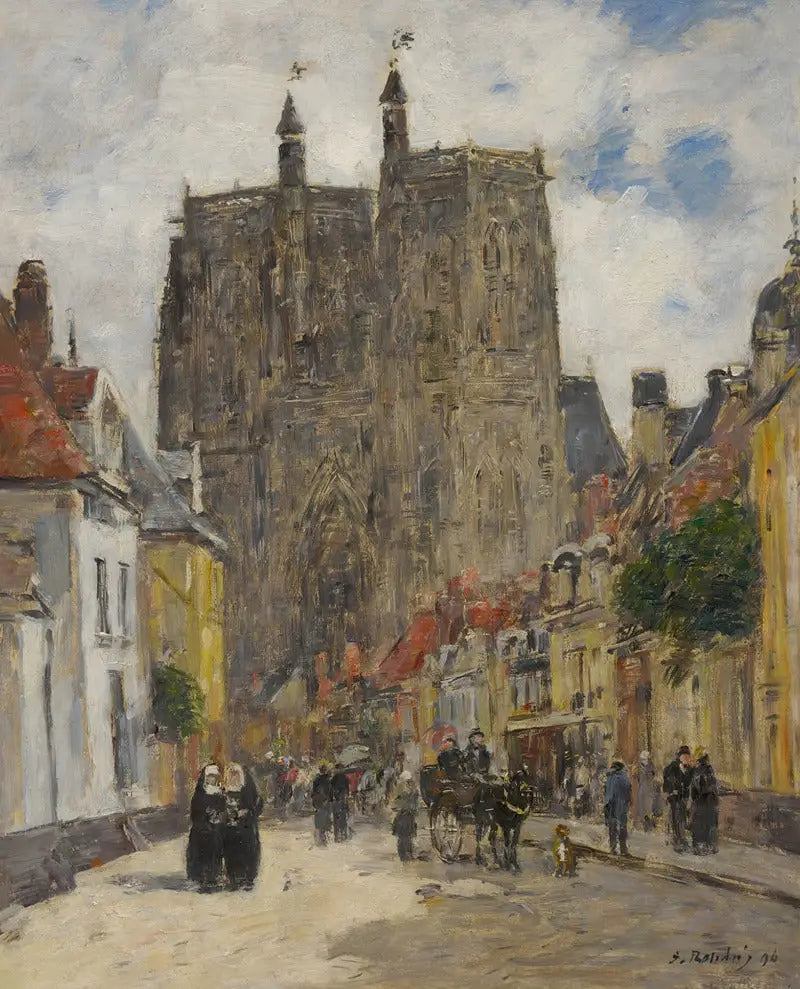 Abbeville : Église de Saint-Vulfran - Eugène Boudin