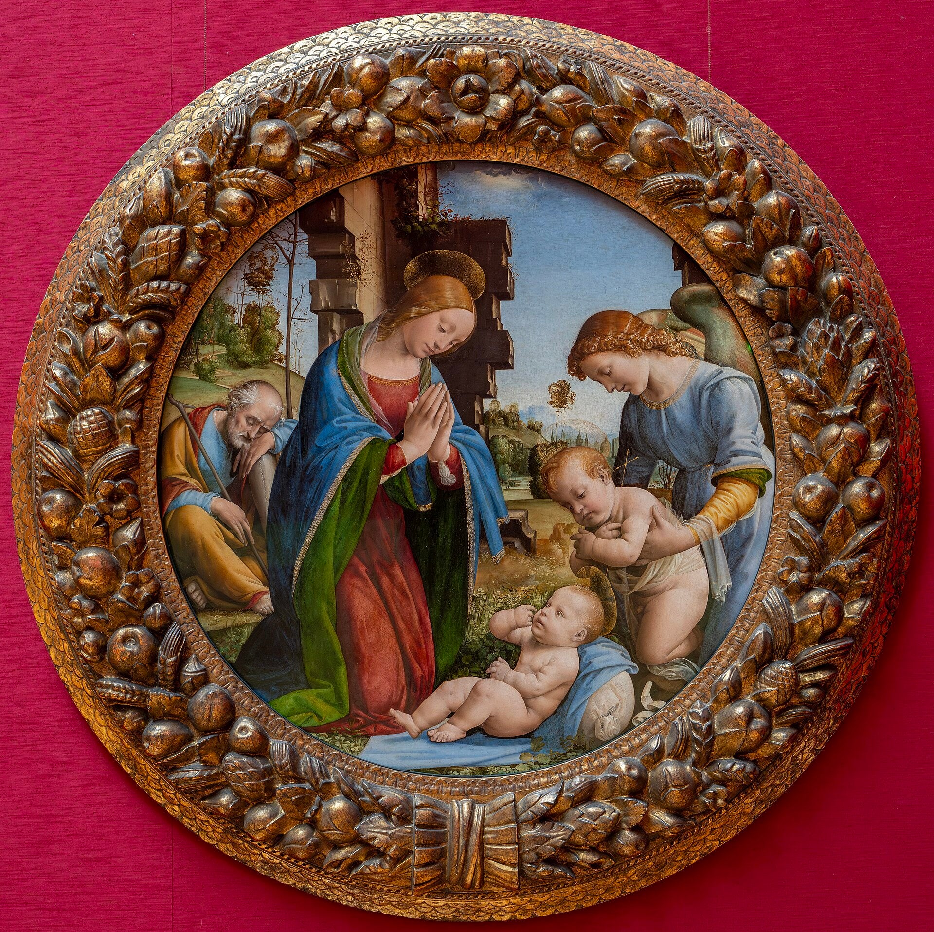 Adoration de l’Enfant - Sainte Famille avec l’enfant saint Jean - Fra Bartolomeo - Alpha Reproduction