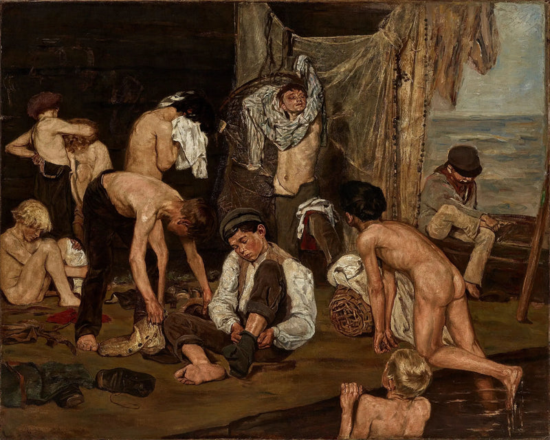 À la piscine - Max Liebermann