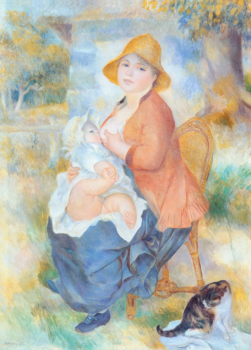 Aline Renoir allaitant son fils Pierre - Pierre-Auguste Renoir