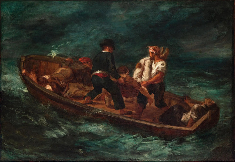 Après le naufrage (Le bateau de Don Juan - le cadavre est jeté dans l'eau) - Eugène Delacroix
