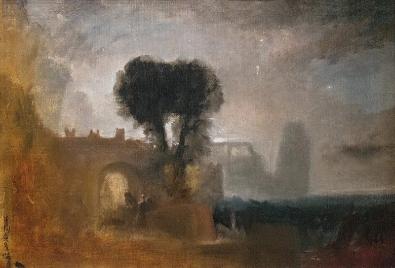 Archway with Trees by the Sea; Sketch for ‘The Parting of Hero and Leander’ - J. M. W. Turner