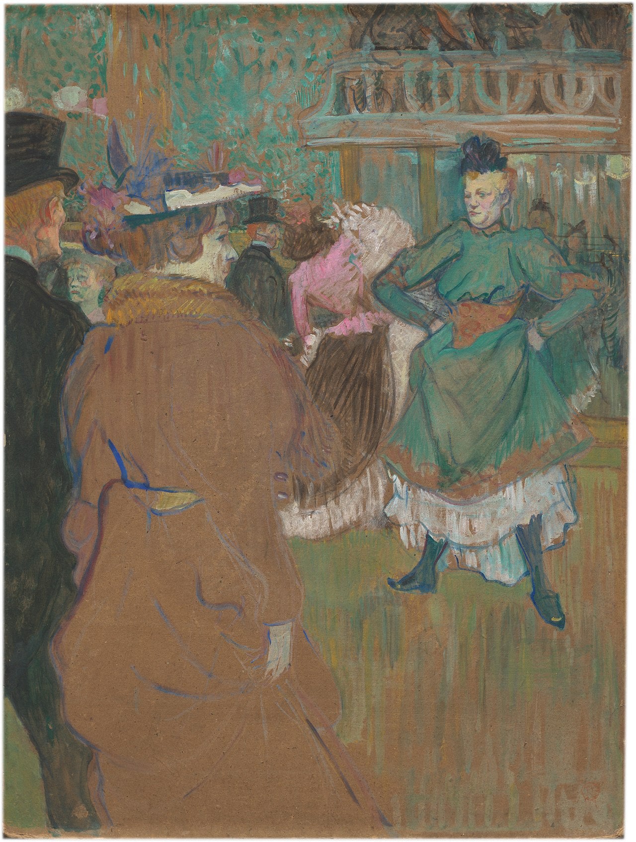 Reproduction du tableau « Au Moulin Rouge : Le départ du quadrille - Henri de Toulouse-Lautrec » par Alpha Reproduction en peinture à l’huile