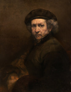 Autoportrait avec béret et col droit - Rembrandt