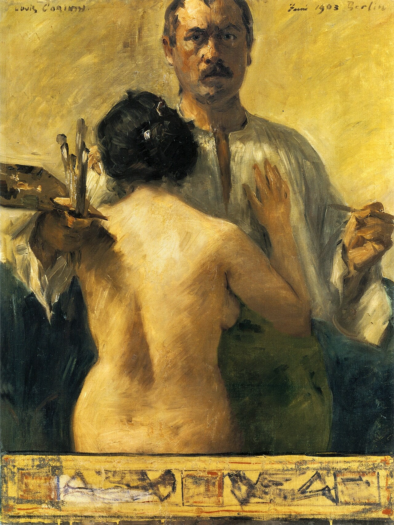 Autoportrait avec modèle - Lovis Corinth