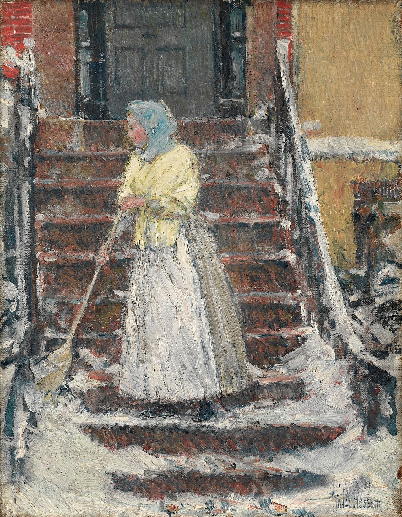 Balayage de la neige - Childe Hassam