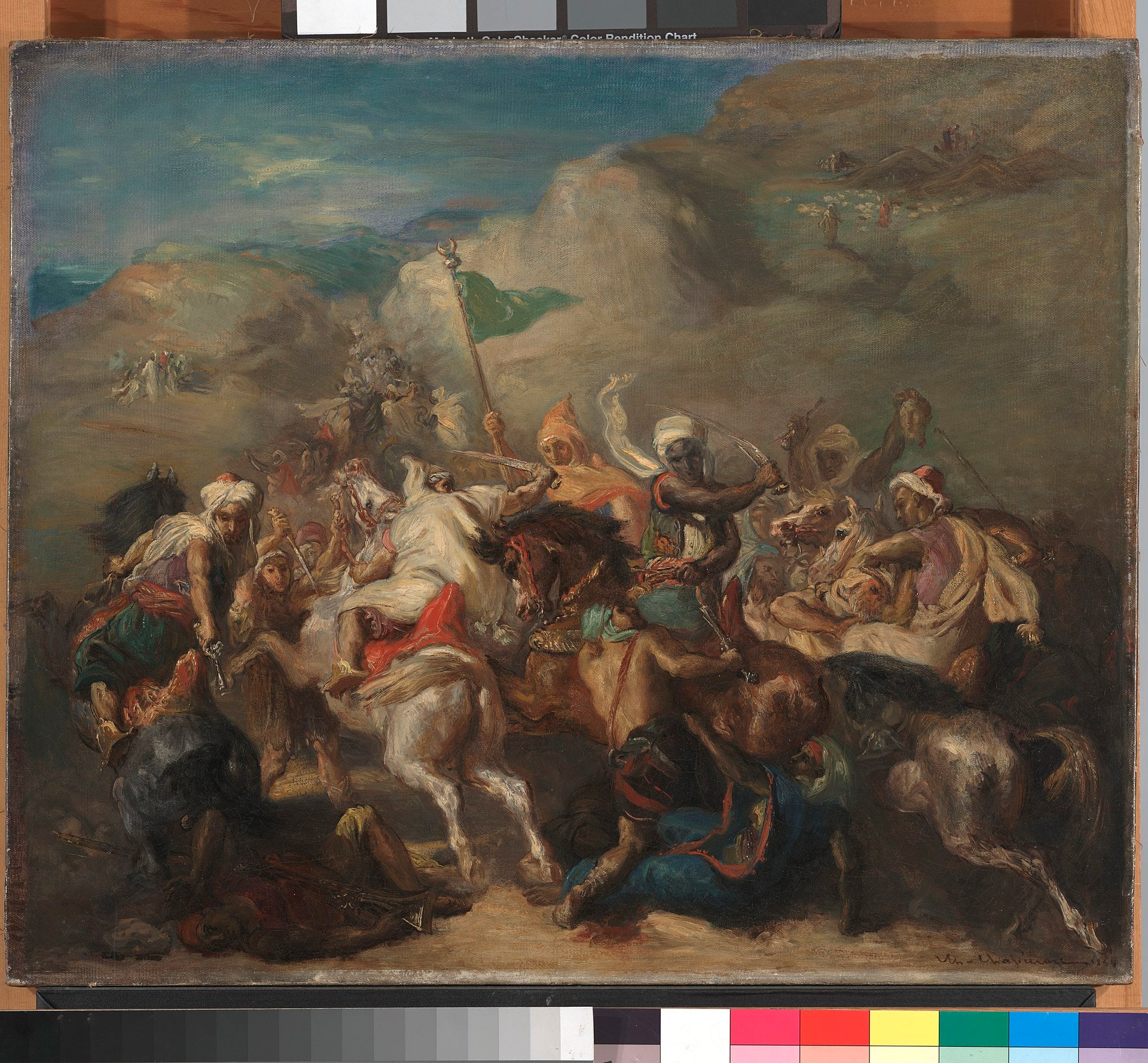 Bataille de cavaliers arabes autour d’un étendard - Théodore Chassériau - Alpha Reproduction