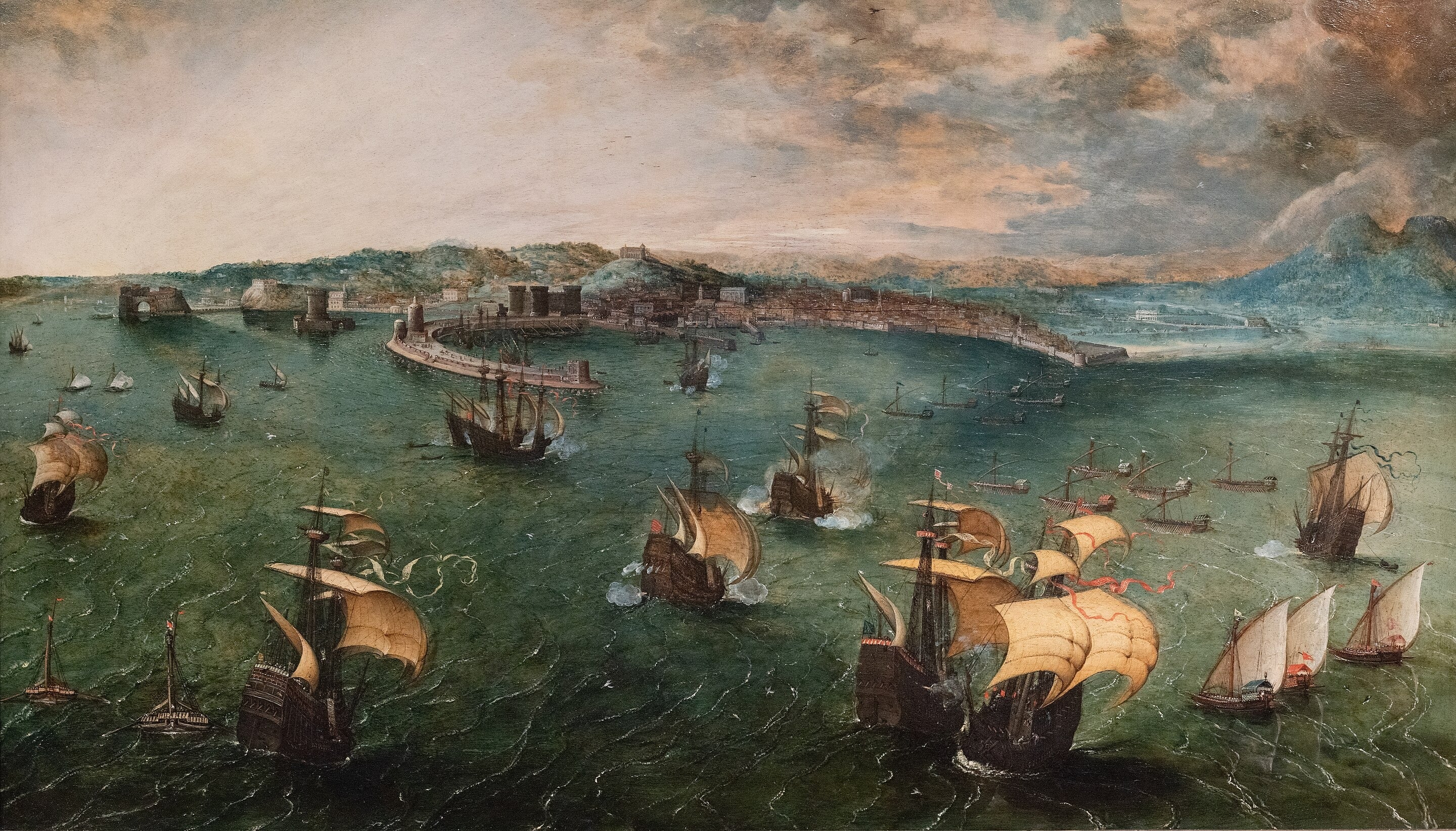 Bataille navale dans le golfe de Naples - Pieter Brueghel the Elder