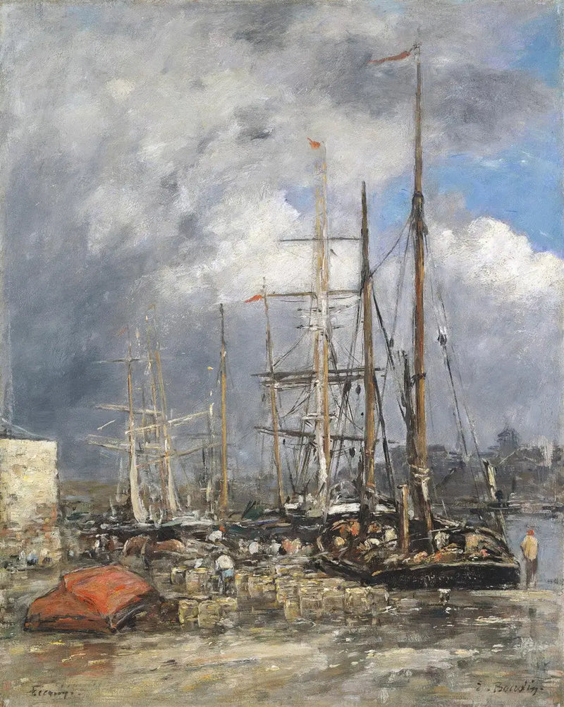 Bateaux de pêche à Fécamp - Eugène Boudin