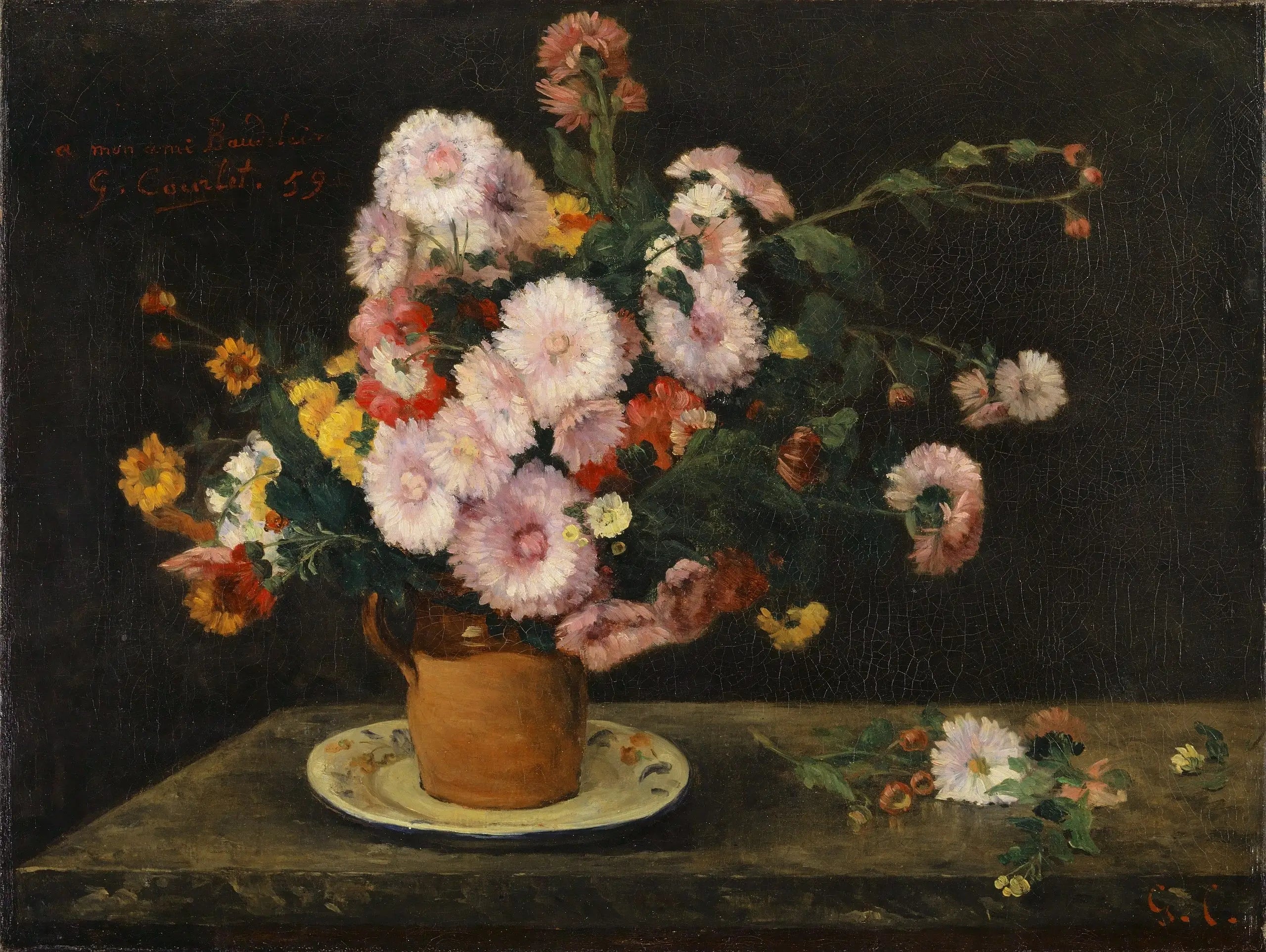 Bouquet d’asters - Gustave Courbet - Alpha Reproduction