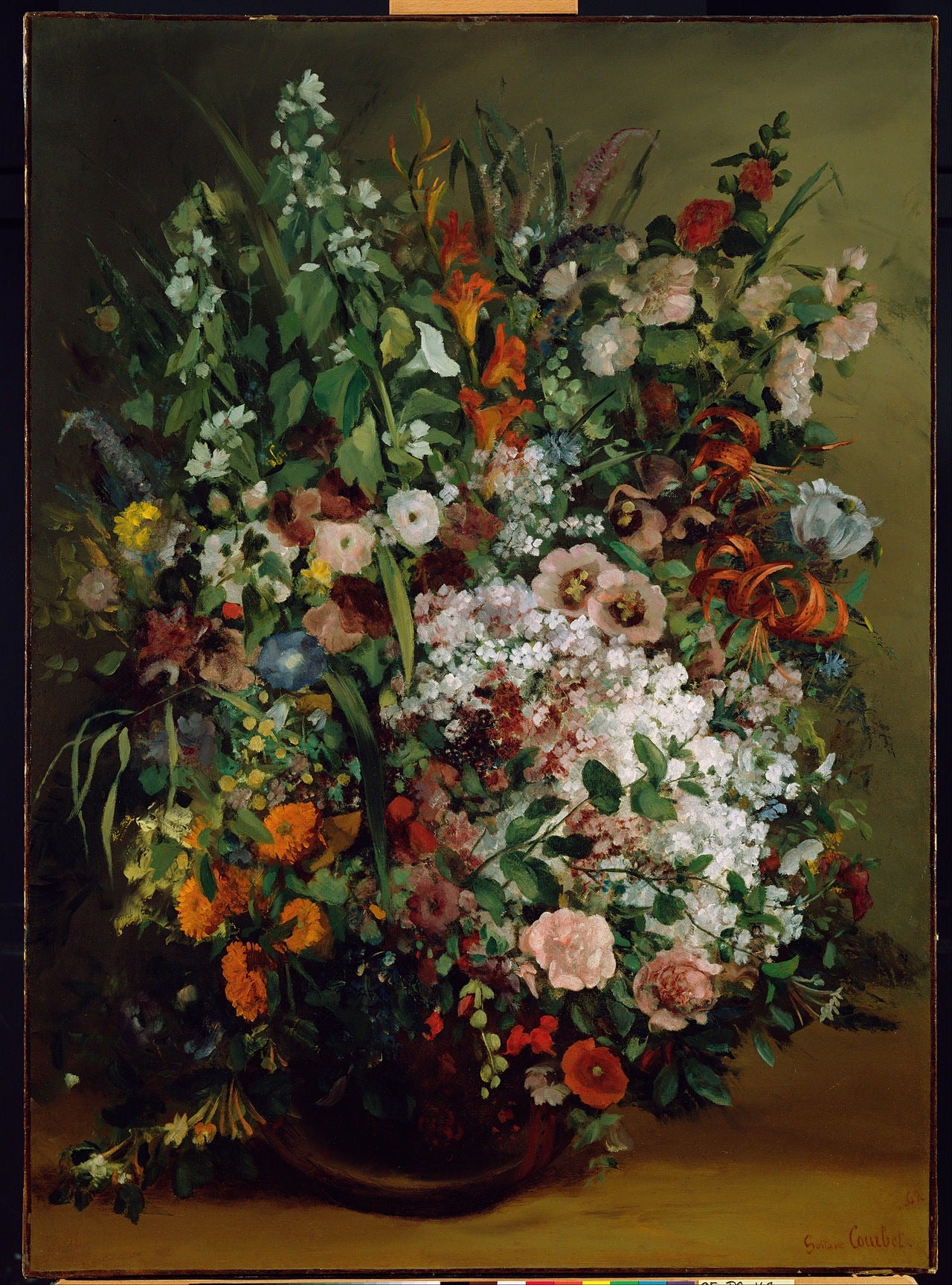 Bouquet de fleurs dans un vase - Gustave Courbet