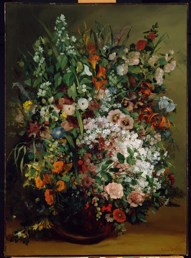 Bouquet de fleurs dans un vase - Gustave Courbet