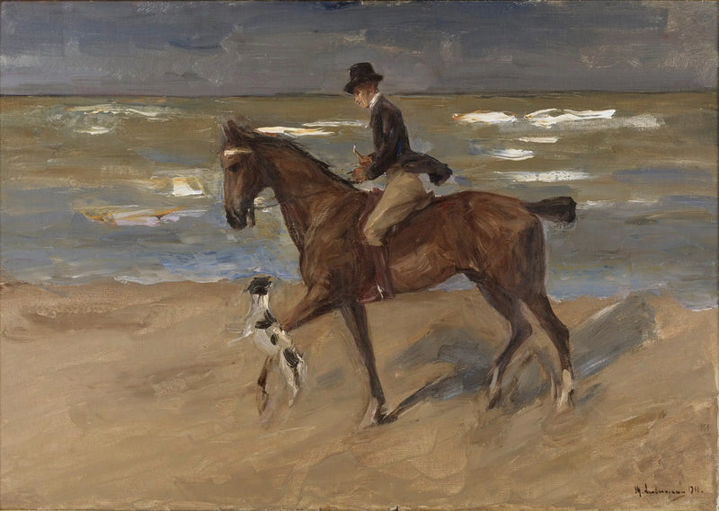 Cavalier sur la plage - Max Liebermann