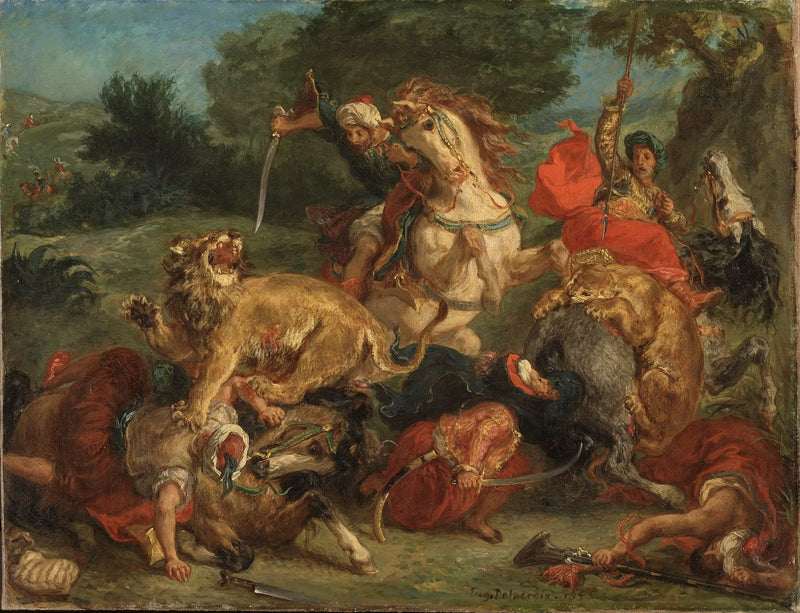 Chasse au lion - Eugène Delacroix