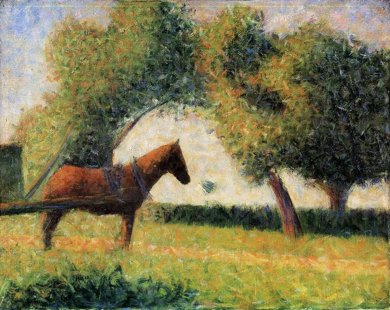 Cheval dans un champ - Georges Seurat