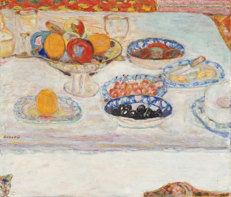 Compotiers et assiettes de fruits - Pierre Bonnard