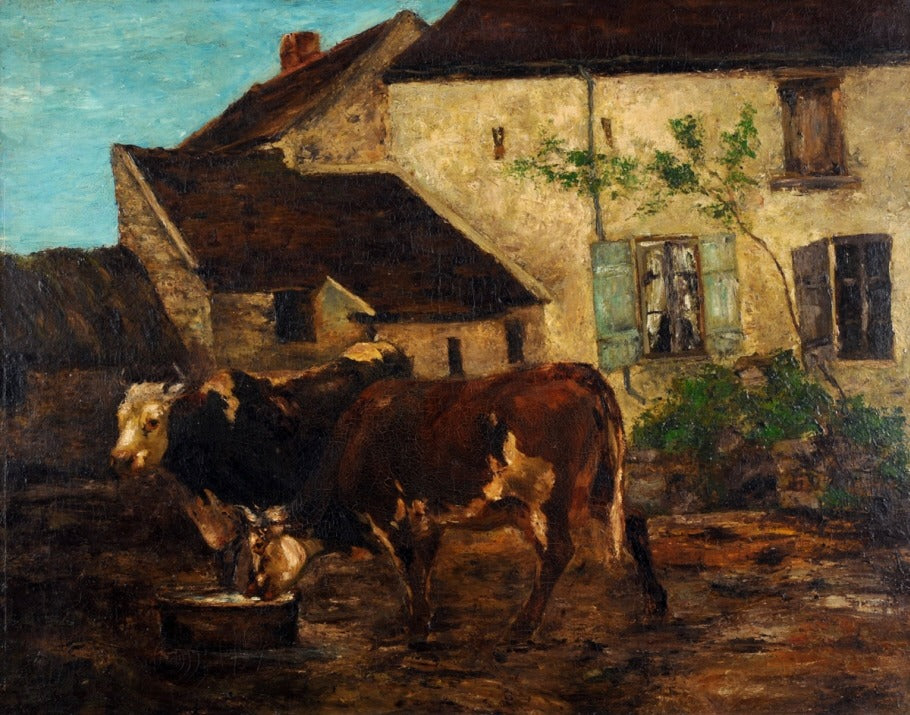 Cour de ferme près d'Étretat - Gustave Courbet