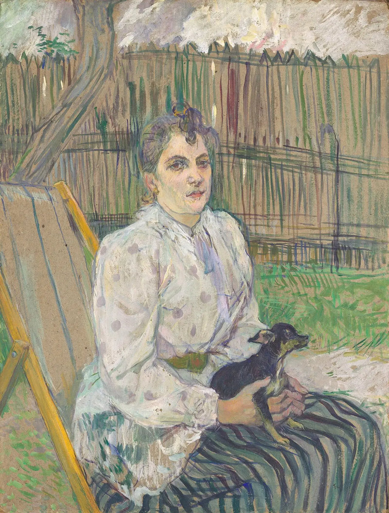 Dame avec un chien - Henri de Toulouse-Lautrec