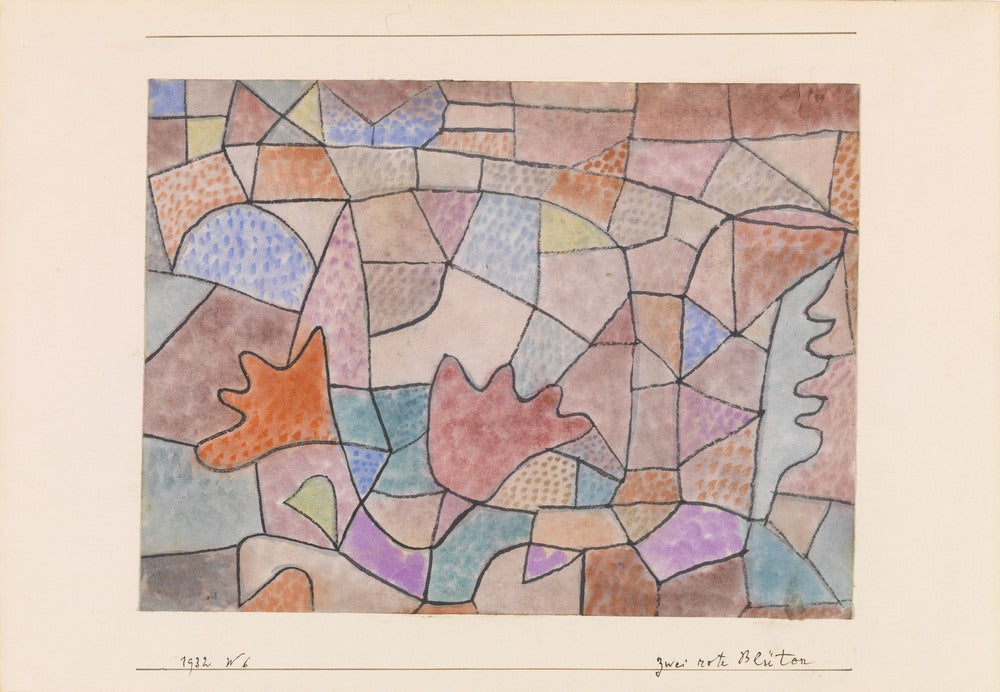 Deux fleurs rouges (Zwei rote Blüten) - Paul Klee