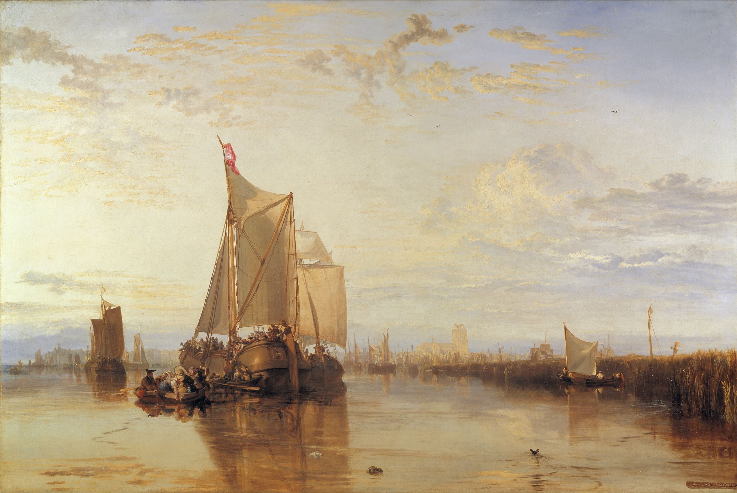 Reproduction du tableau « Dort, or Dordrecht: The Dort packet-boat from Rotterdam becalmed - J. M. W. Turner » par Alpha Reproduction en peinture à l’huile