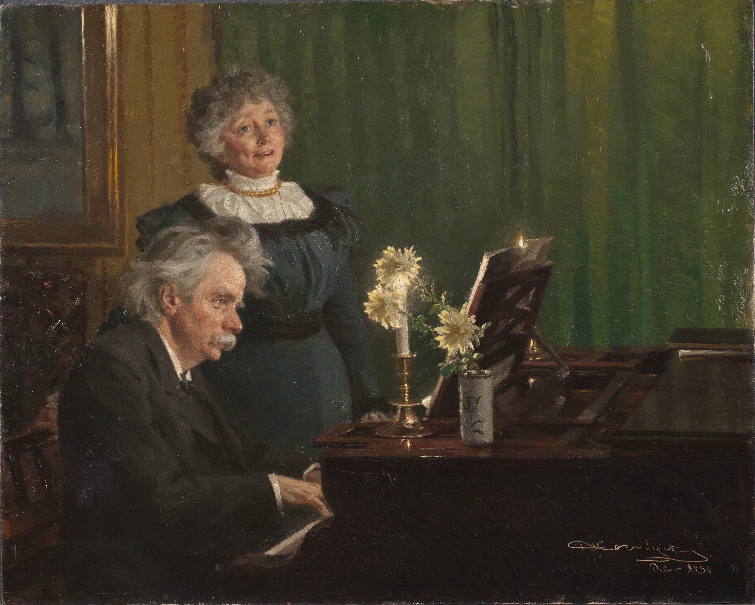 Edvard Grieg accompagnant sa femme - Peder Severin Krøyer