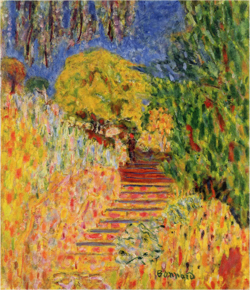 Escaliers avec Mimosa - Pierre Bonnard