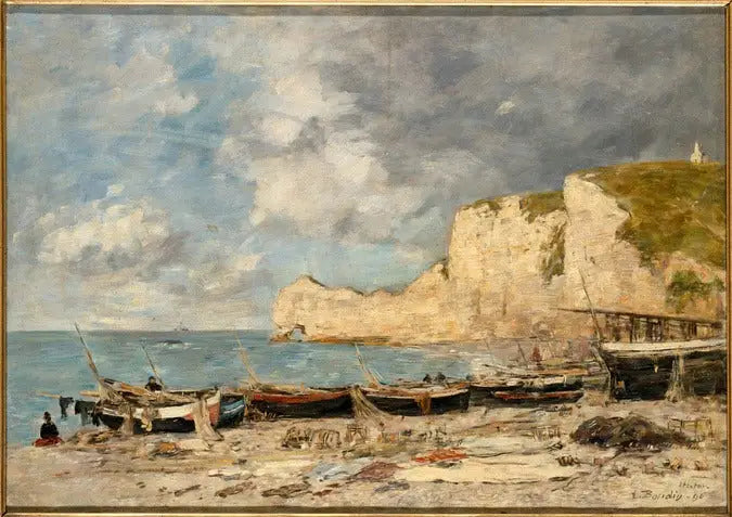 Étretat, la falaise d'Amont - Eugène Boudin