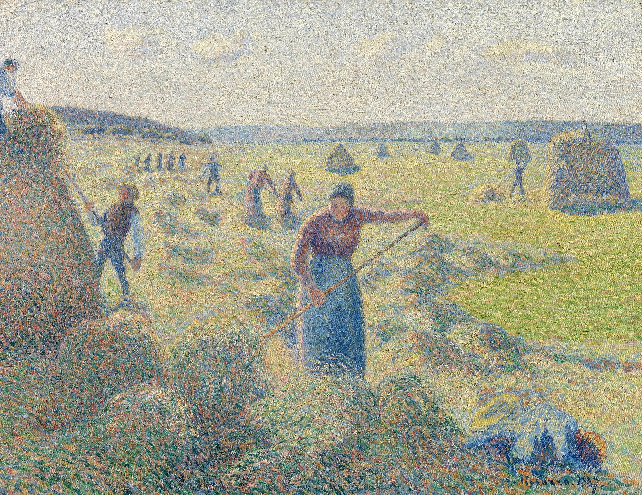 Reproduction du tableau « Fenaison, Éragny - Camille Pissarro » par Alpha Reproduction en peinture à l’huile