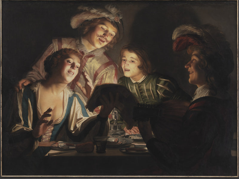 Groupe musical à la lueur des bougies - Gerrit van Honthorst