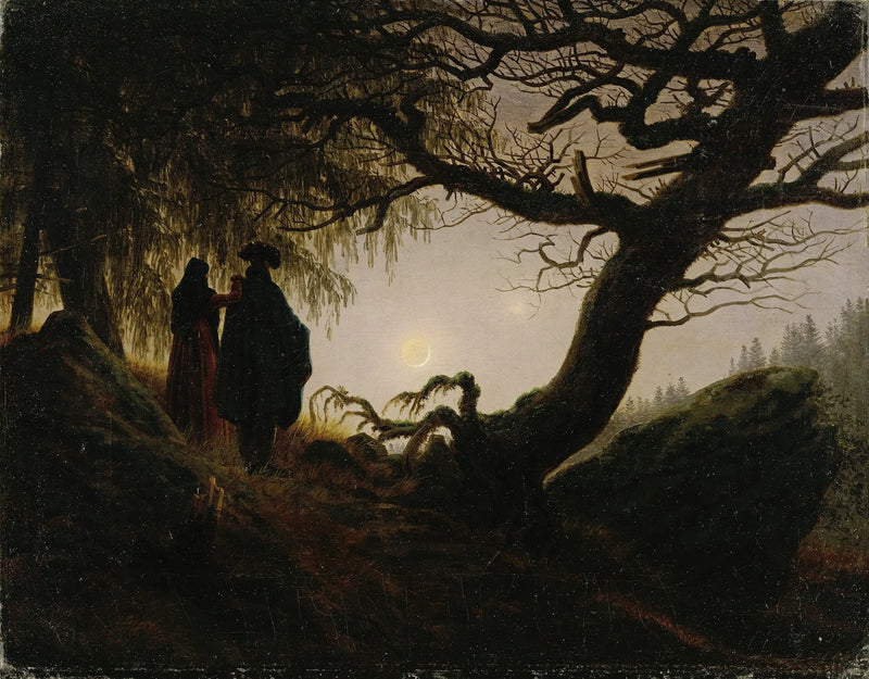 Homme et Femme contemplant la Lune - Caspar David Friedrich