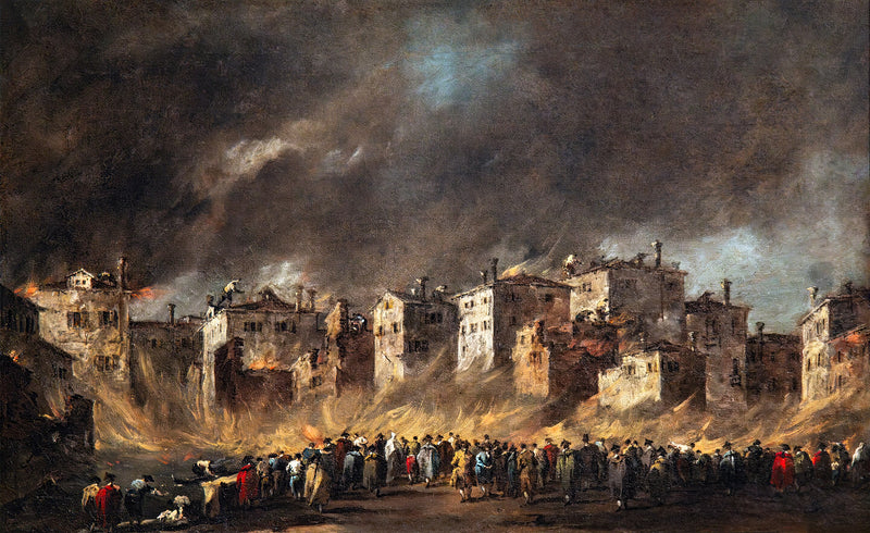 Incendie du dépôt d'huile de San Marcuola - Francesco Guardi