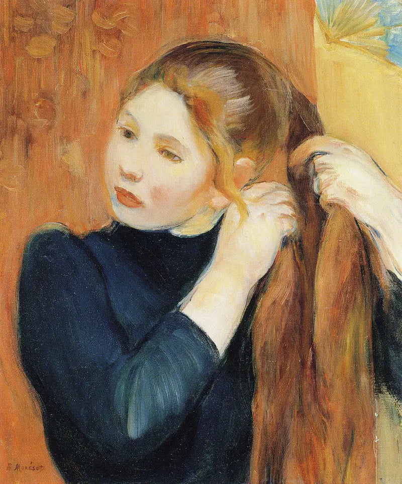 Jeune fille tressant ses cheveux - Berthe Morisot