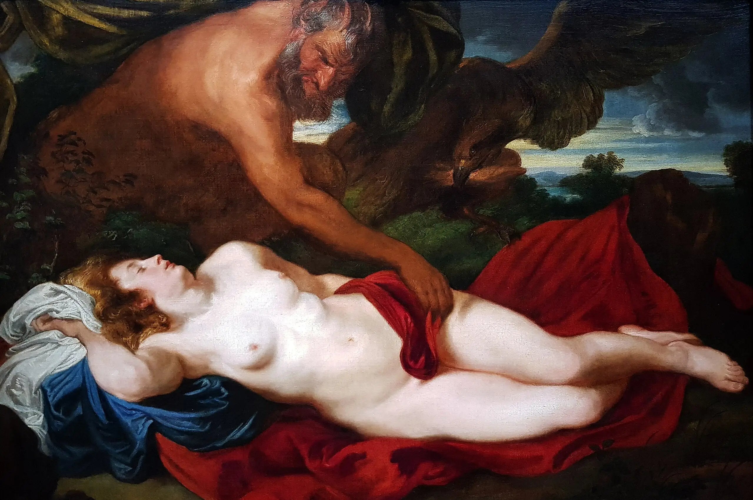 Jupiter en satyre par Antiope - Antoine van Dyck - Alpha Reproduction
