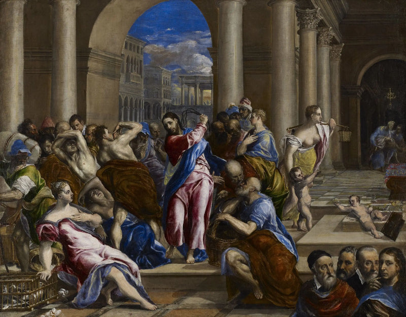 L'Expulsion des marchands du temple - El Greco