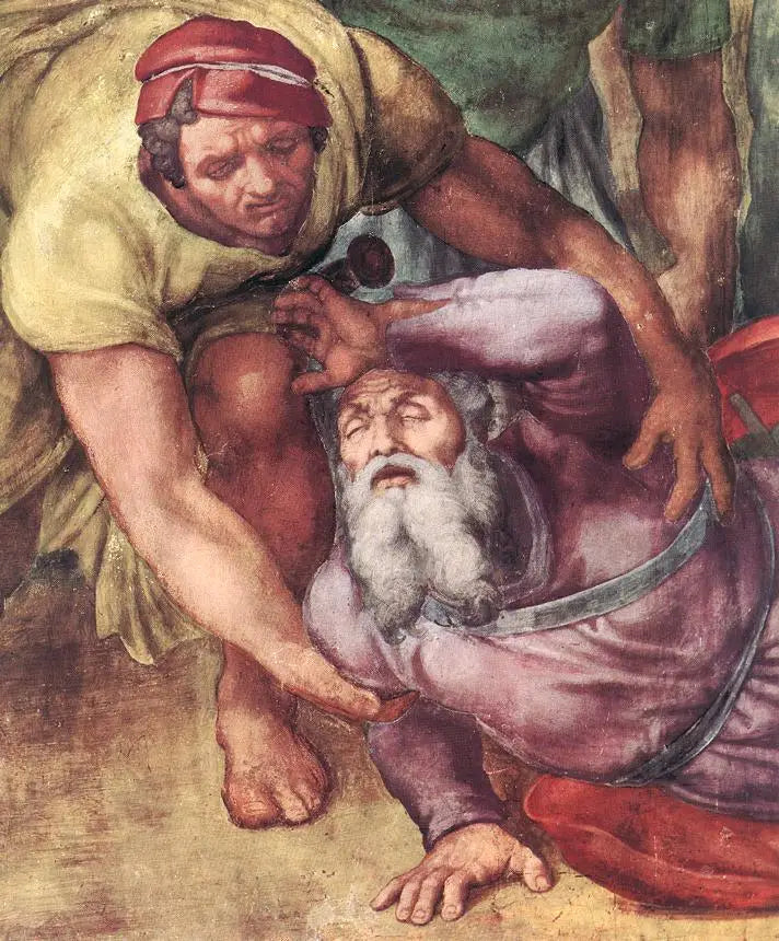 Reproduction du tableau « La Conversion de saint Paul, détail. - Michel-Ange » par Alpha Reproduction en peinture à l’huile