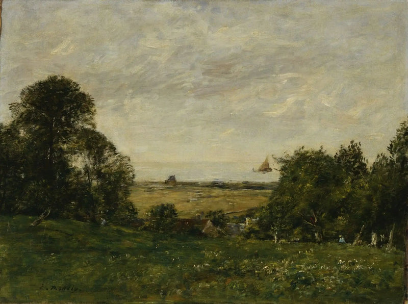 La Côte près de Trouville, vue des hauteurs - Eugène Boudin