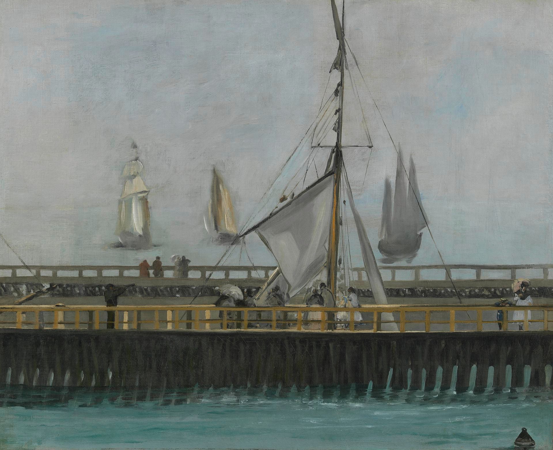 Reproduction du tableau « La Jetée de Boulogne-sur-Mer - Édouard Manet » par Alpha Reproduction en peinture à l’huile
