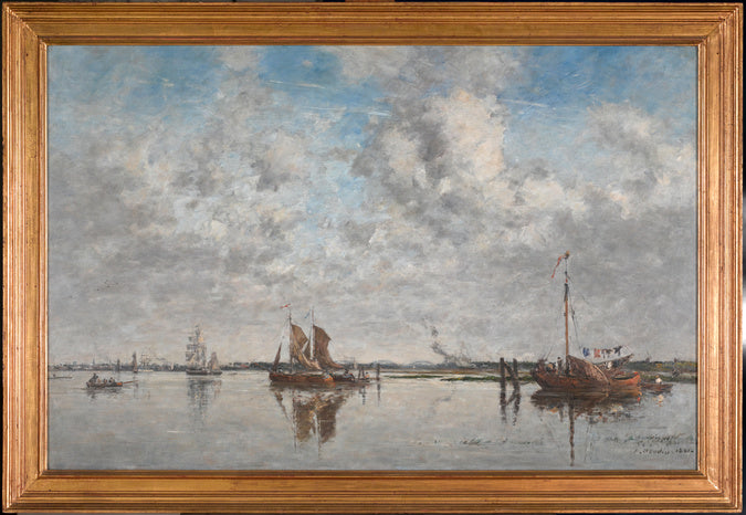 La Meuse à Rotterdam - Eugène Boudin