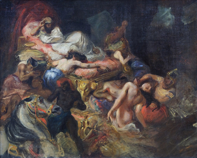 La Mort de Sardanapale, esquisse - Eugène Delacroix