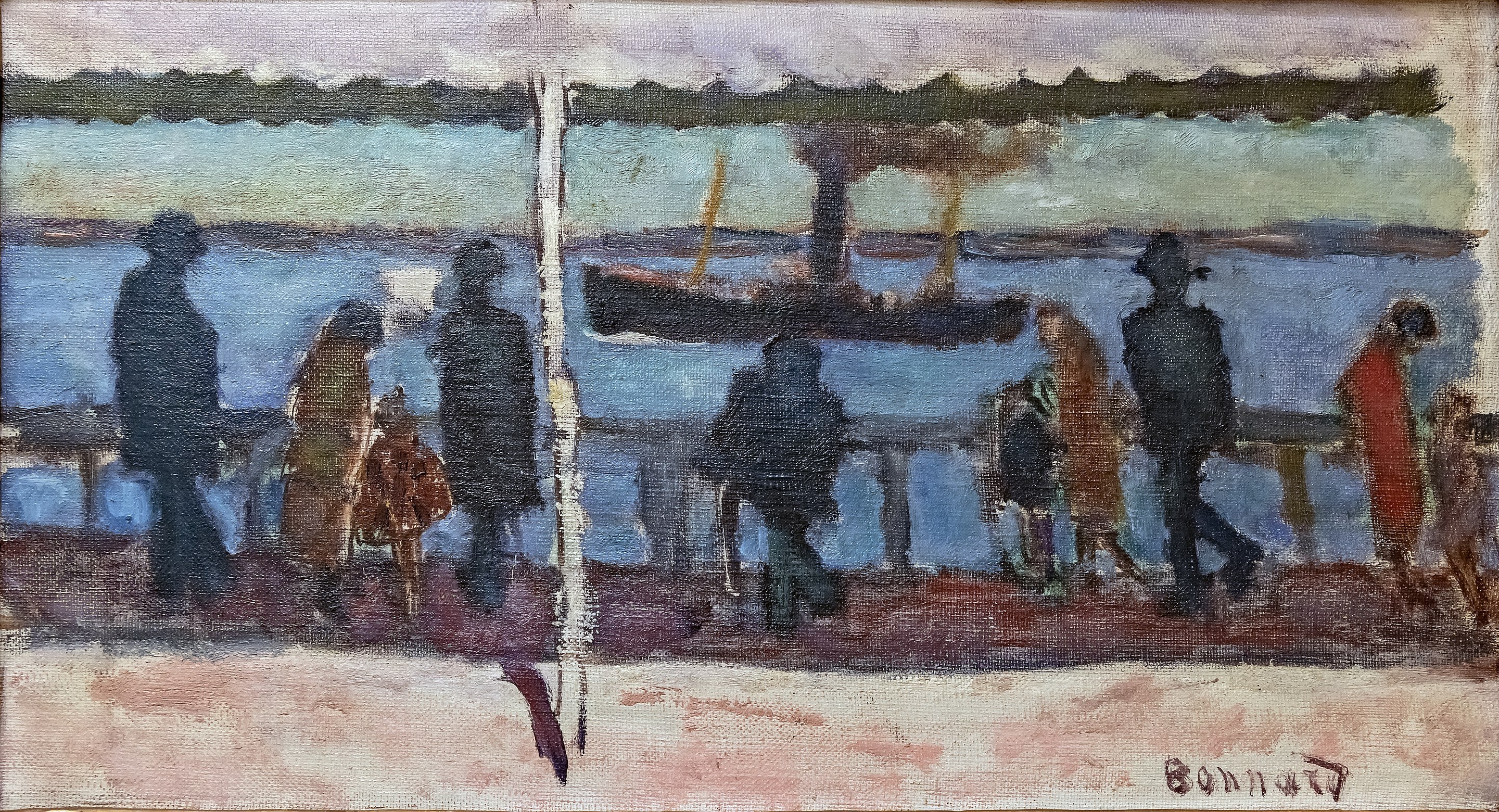 Reproduction du tableau « La Promenade au bord de la rivière - Pierre Bonnard » par Alpha Reproduction en peinture à l’huile