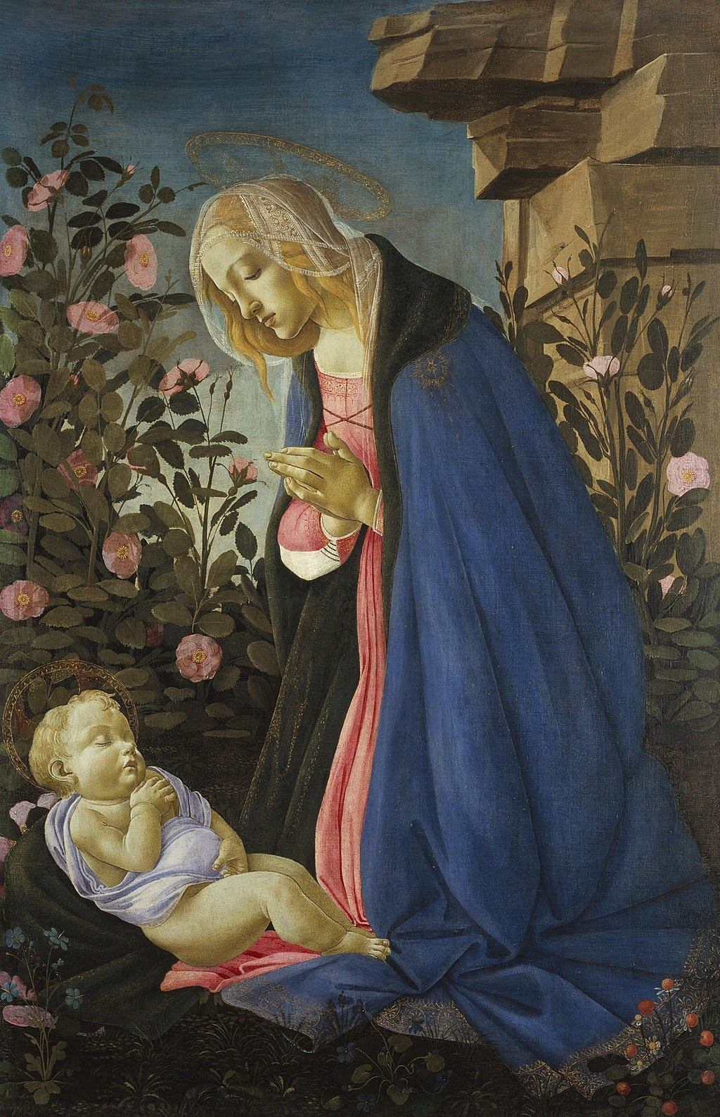 La Vierge adorant l'Enfant Jésus endormi - Sandro Botticelli