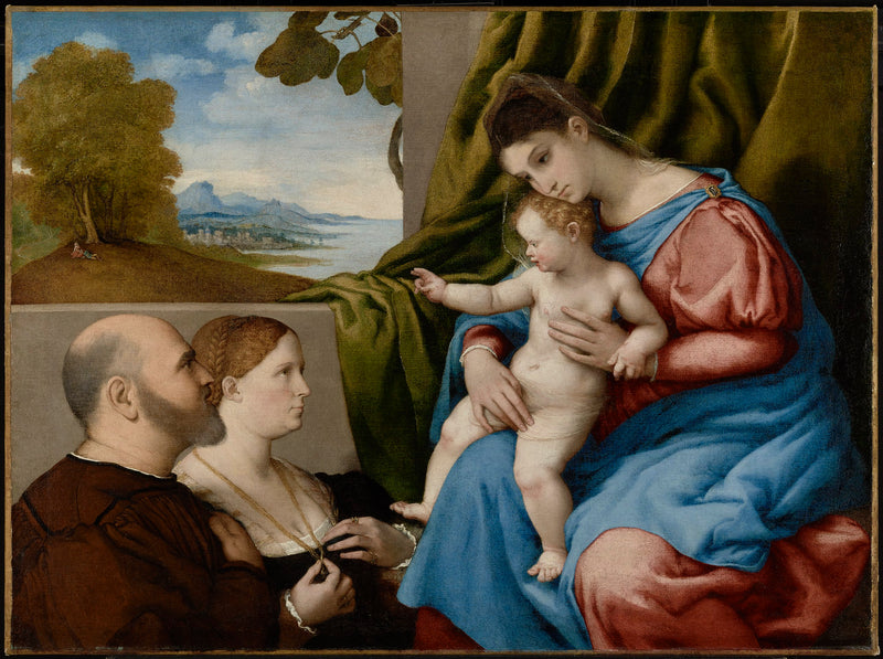 La Vierge à l'Enfant avec deux donateurs - Lorenzo Lotto
