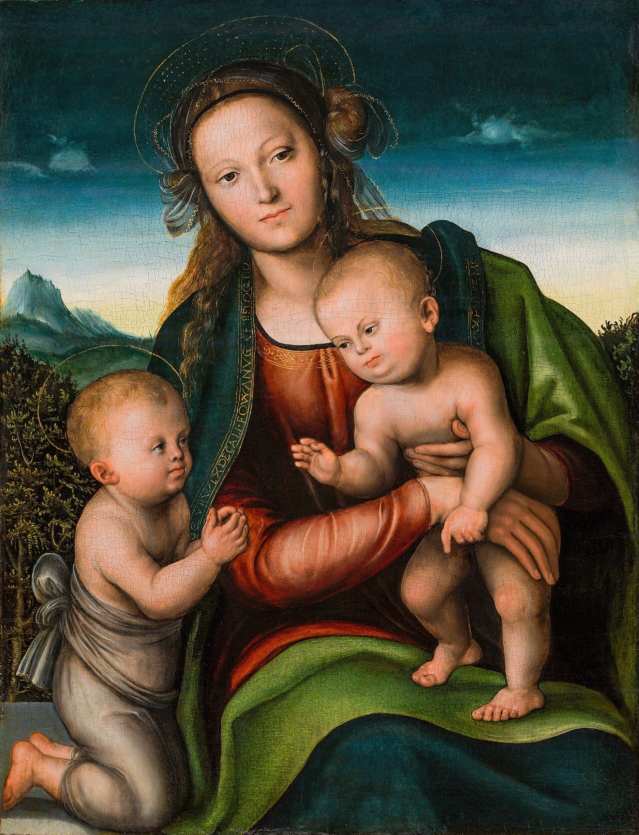 La Vierge à l'Enfant avec le petit Jean Baptiste - Lucas Cranach the Elder