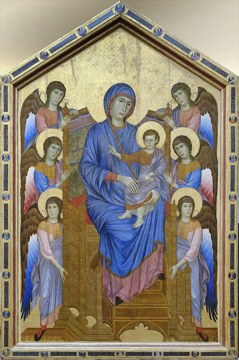 La Vierge et l'Enfant en majesté entourés de six anges - Cimabue