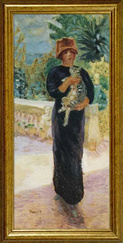 La femme à la chatte - Pierre Bonnard