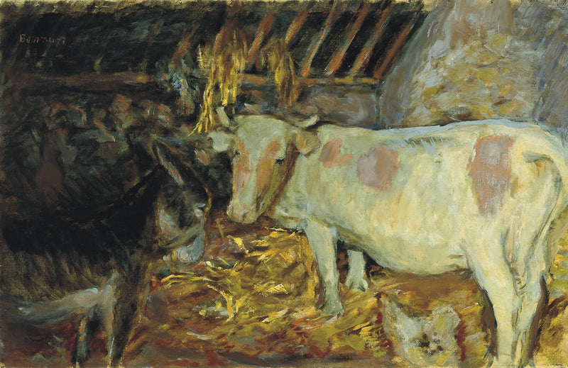 La grange (vache dans l'étable) - Pierre Bonnard