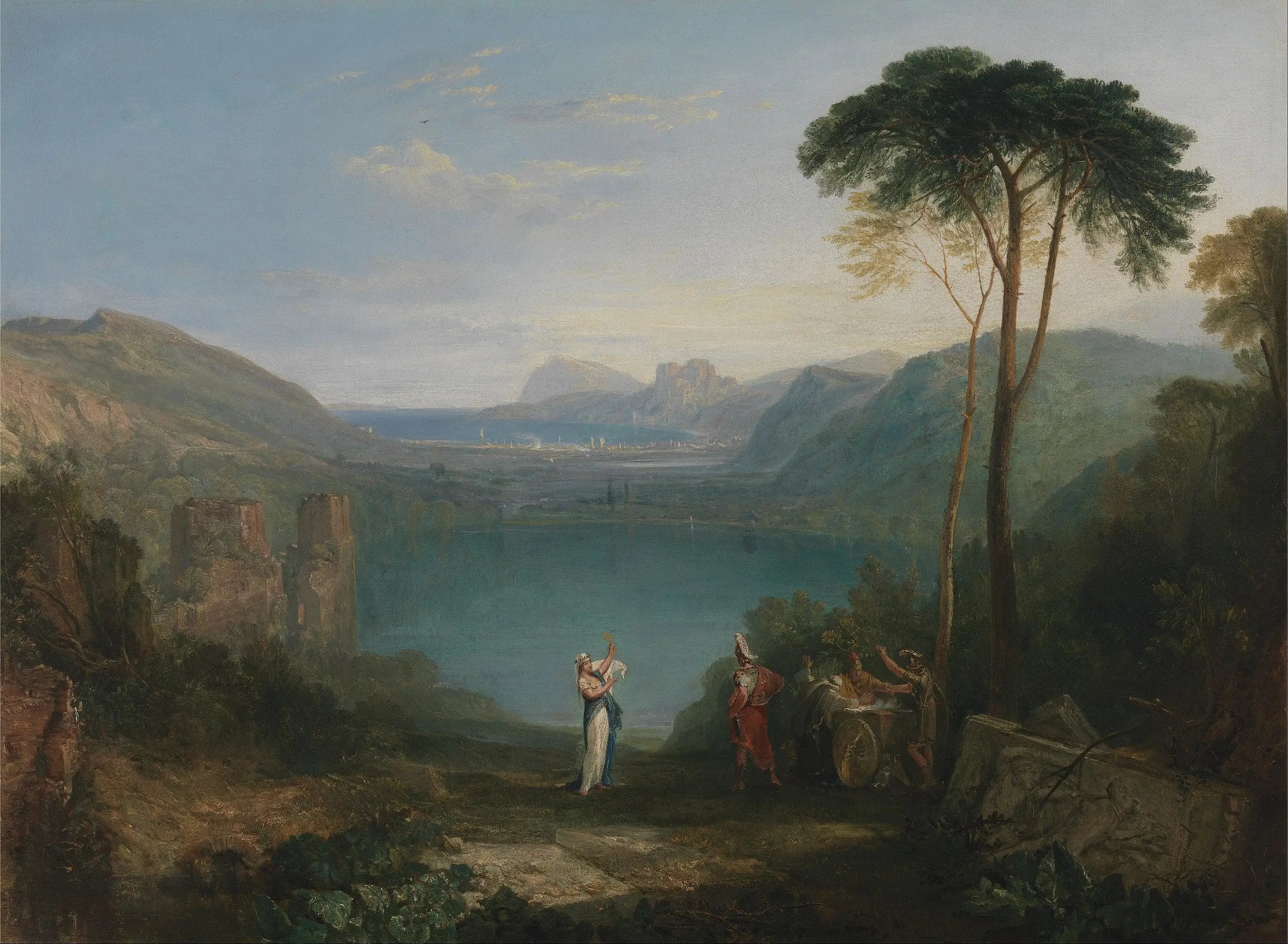 Reproduction du tableau « Lake Avernus: Aeneas and the Cumaean Sybil - J. M. W. Turner » par Alpha Reproduction en peinture à l’huile